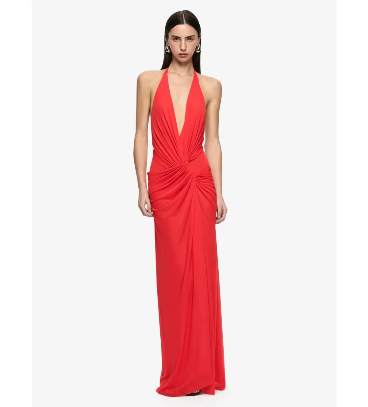Bec & Bridge Xanthi V Neck Maxi Dress Flame Size 8 - Image 1