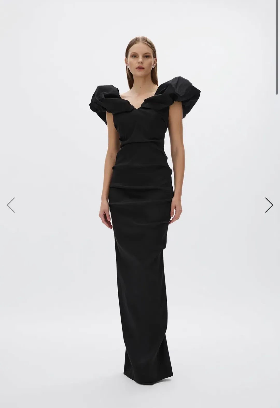 Rachel Gilbert Frey Gown. Full length. Size 12 for rent on The Volte - main image