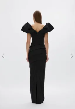 Rachel Gilbert Frey Gown. Full length. Size 12 for rent on The Volte - image 4