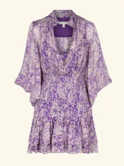 Shona Joy Aurier Button Up Ruched Mini Purple Size 12 for rent on The Volte - image 5