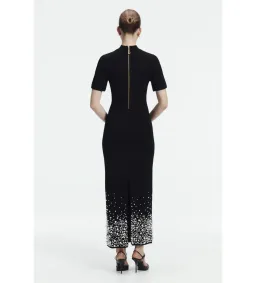 Aje Marlene Pearl Knit Midi Dress Black Size 8 for rent on The Volte - image 2