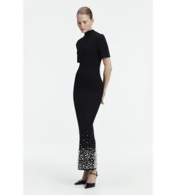 Aje Marlene Pearl Knit Midi Dress Black Size 8 for rent on The Volte - image 3