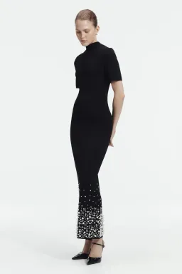 AJE Marlene Pearl Knit Midi Dress for rent on The Volte - image 2