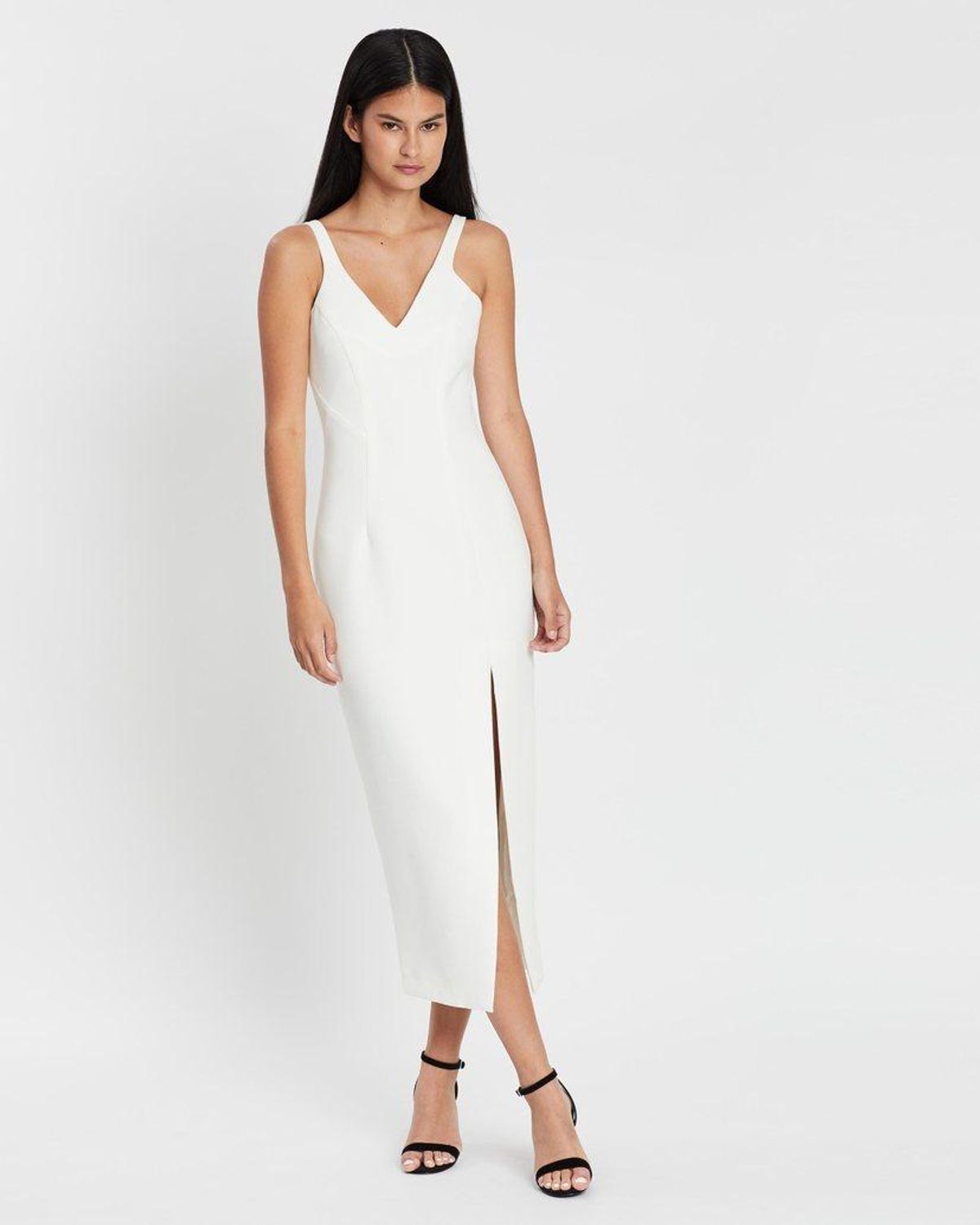 BYJOHNNY CONTOUR LINES SPLIT MIDI DRESS - SIZE 6 - Image 8