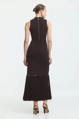 AJE Sofina Knit Tassel Midi Dress for rent on The Volte - image 5