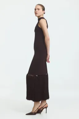 AJE Sofina Knit Tassel Midi Dress for rent on The Volte - image 4