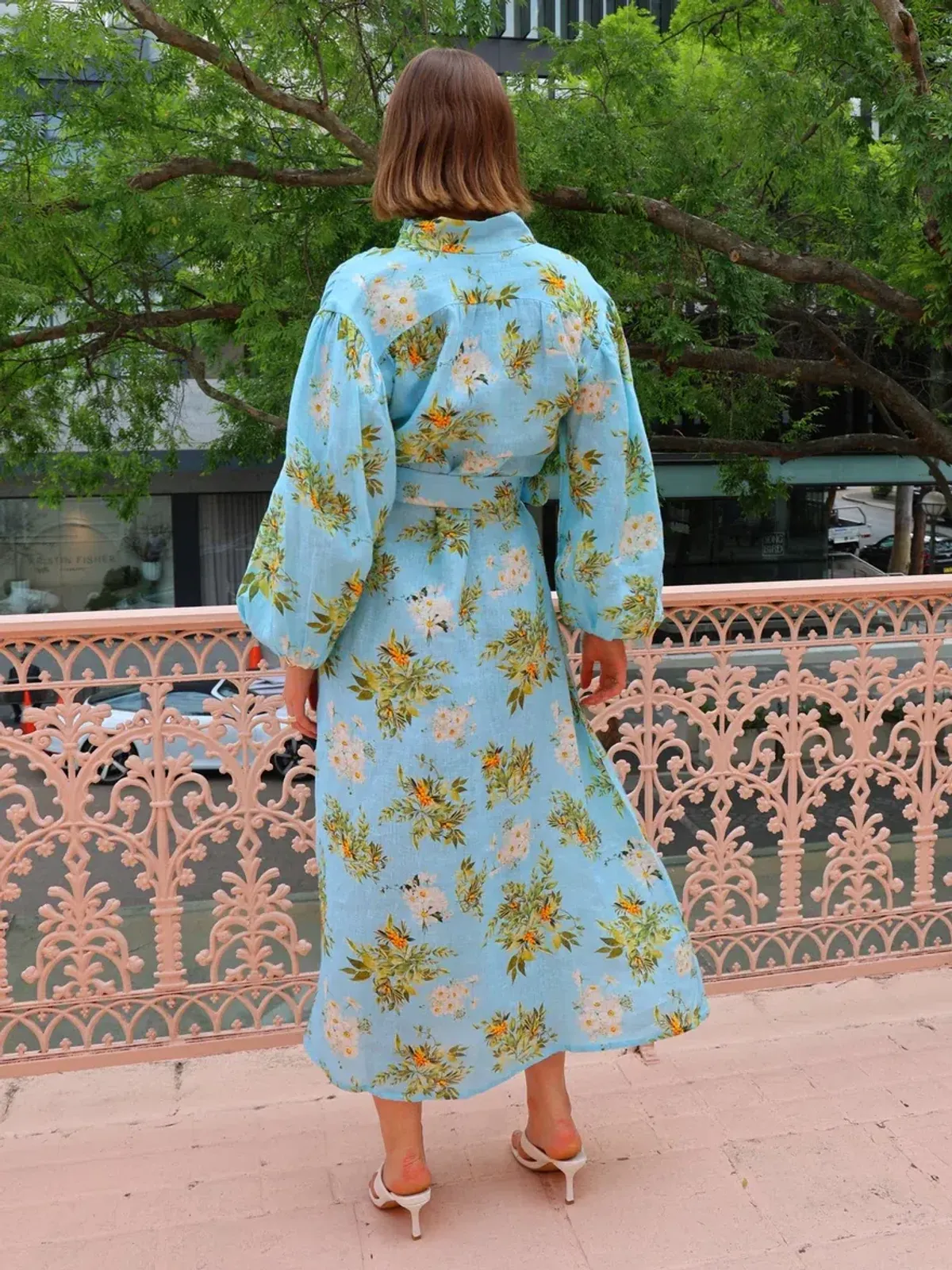 Palm Noosa Noddy Maxi Wild Berry Blue Hibiscus Size 8 - Image 2