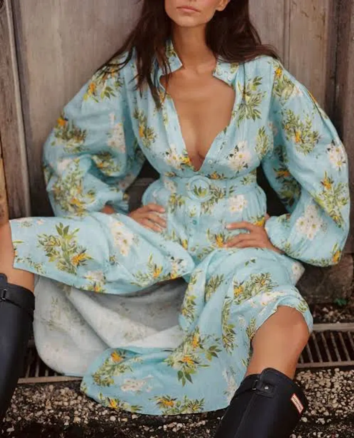 Palm Noosa Noddy Maxi Wild Berry Blue Hibiscus Size 8 - Image 4
