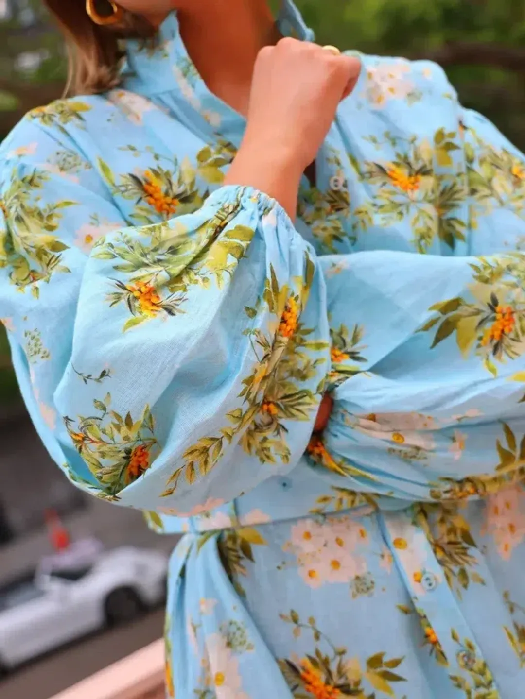 Palm Noosa Noddy Maxi Wild Berry Blue Hibiscus Size 8 for rent on The Volte - main image