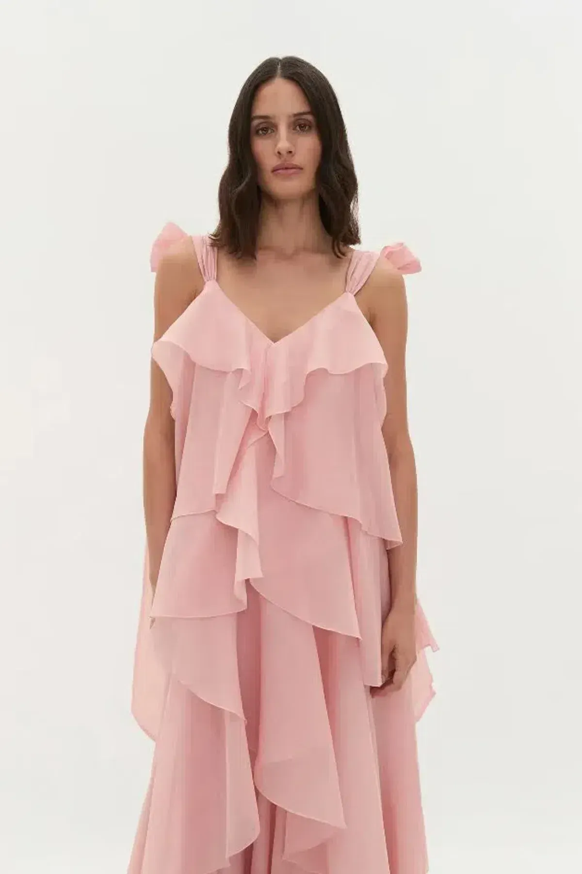 💗 Aje Gracie Tiered Maxi Dress in Muted Rose Size AU6 💗 - Image 5