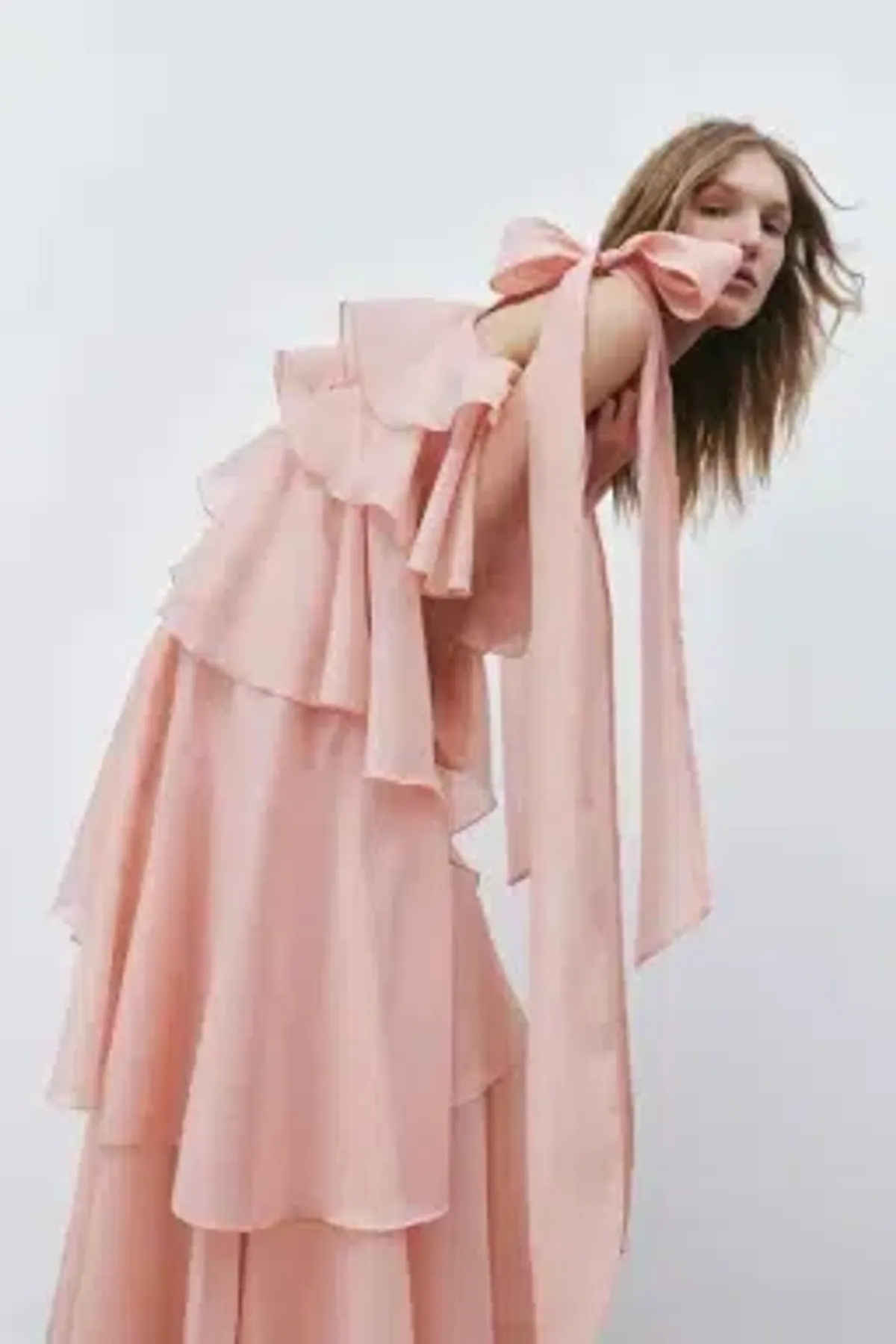 💗 Aje Gracie Tiered Maxi Dress in Muted Rose Size AU6 💗 - Image 3