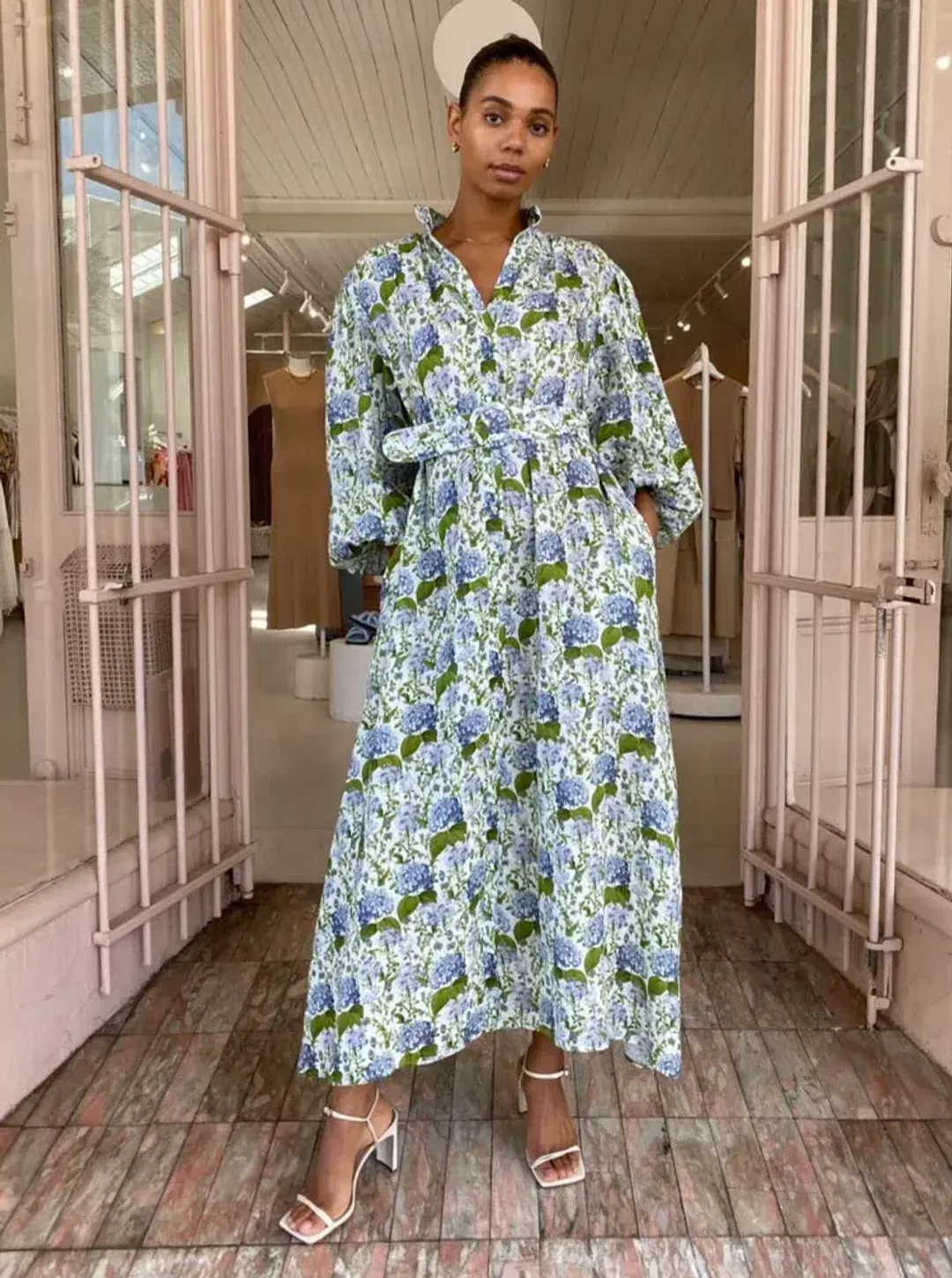 Palm Noosa Noddy Maxi in Blue Blooms Size 8 for rent on The Volte - main image