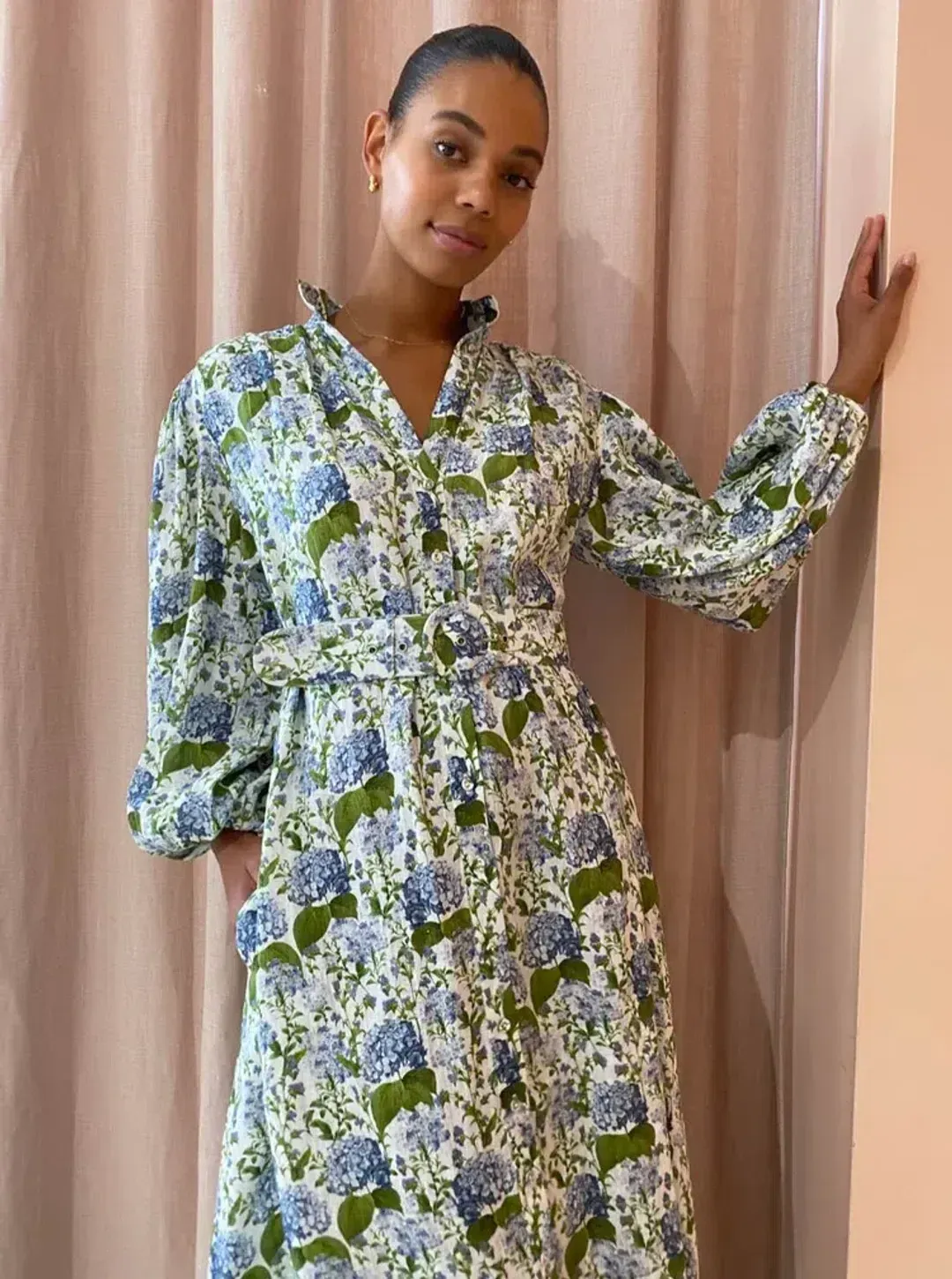 Palm Noosa Noddy Maxi in Blue Blooms Size 8 for rent on The Volte - main image