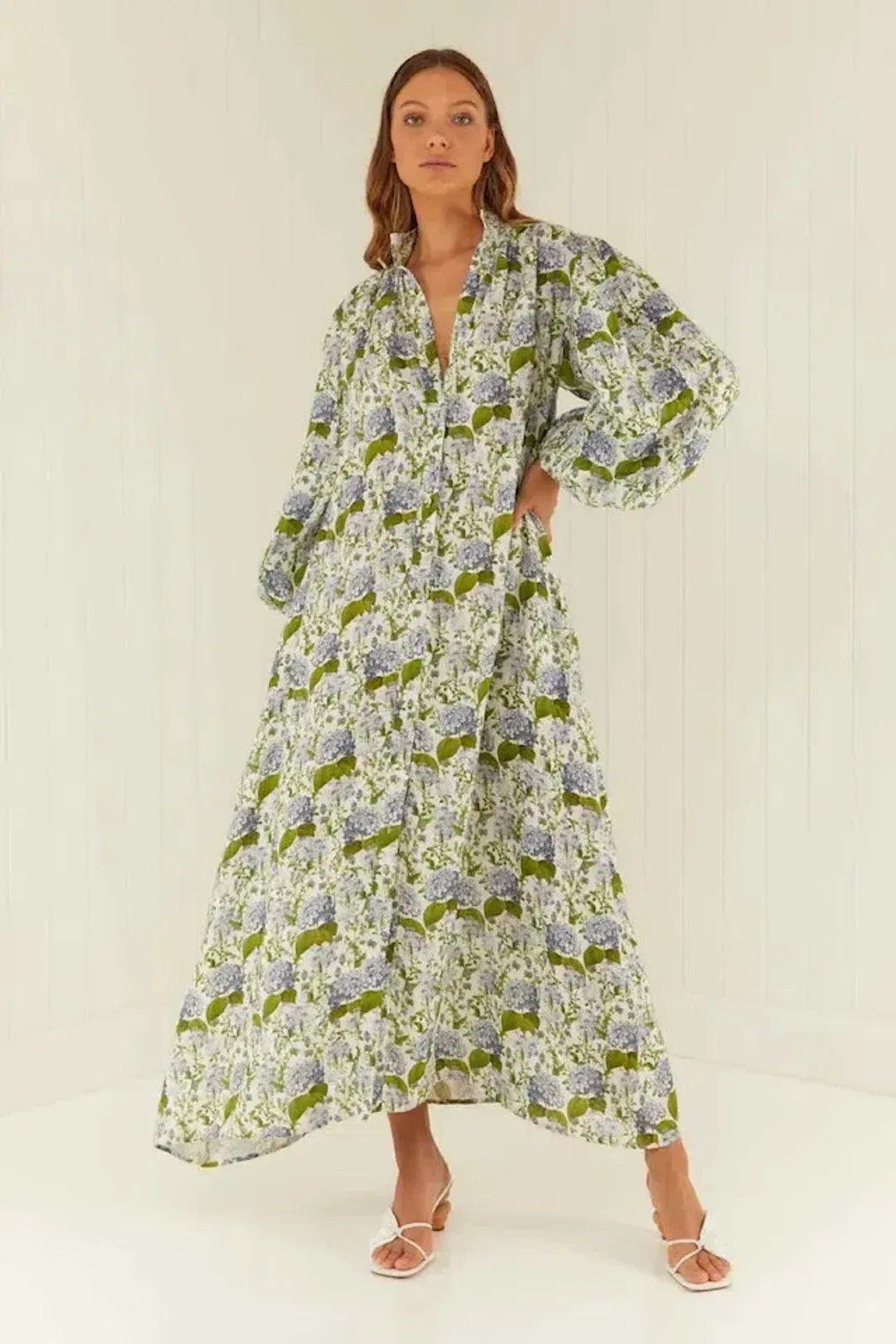 Palm Noosa Noddy Maxi in Blue Blooms Size 8 for rent on The Volte - main image