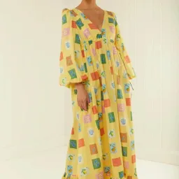 Palm Noosa Coolidge Yellow Emblem Maxi Size 8 for rent on The Volte - image 2