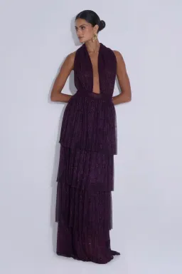 Nammos Gown in Plum - Size 8 for rent on The Volte - image 2