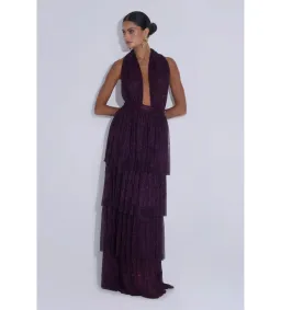 L'Idee Nammos Maxi Gown in Plum Moonlight Size 8 for rent on The Volte - image 3