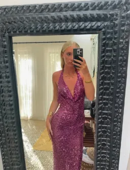 rat and boa purple sparkly maxi dress for rent on The Volte - image 1