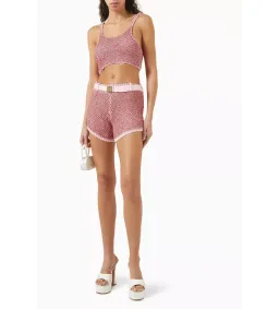 Asta Resort Grace Sequin Bralette and Grace Sequin Short Set in Pink Size XS for rent on The Volte - image 2