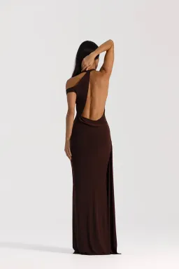 Natalie Rolt Mariela Gown Espresso Brown Size 0 (XS) for rent on The Volte - image 2