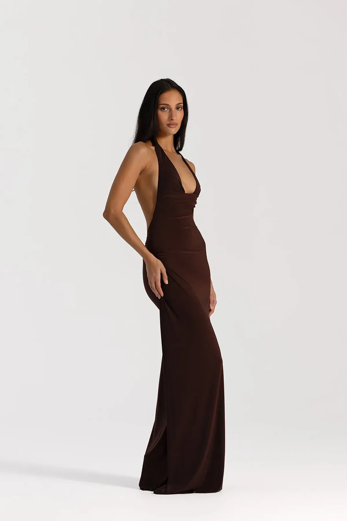 Natalie Rolt Mariela Gown Espresso Brown Size 0 (XS) - Image 3