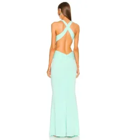Katie May Secret Agent Maxi Gown in Supercharged Mint Size 6 for rent on The Volte - image 2