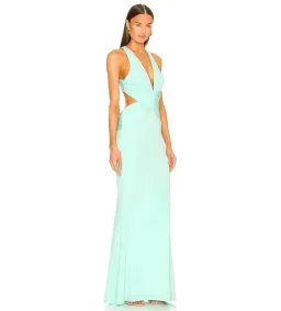 Katie May Secret Agent Maxi Gown in Supercharged Mint Size 6 for rent on The Volte - image 3