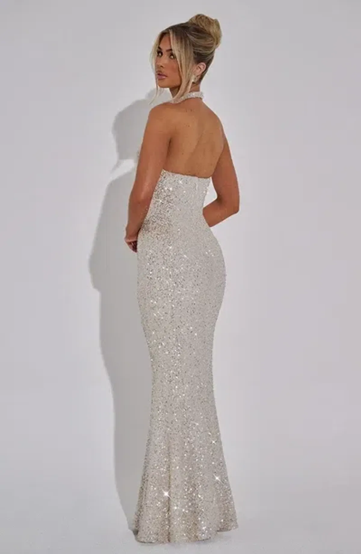 Babyboo Odette Maxi Dress in Champage / Silver - Image 1