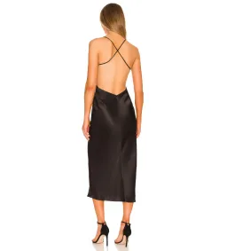Shona Joy Thalia Bias Cut Out Midi Dress Black Size 12 for rent on The Volte - image 2