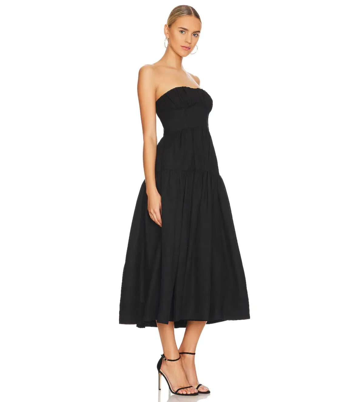 Shona Joy Morgan Midi Dress Black Size 6 - Image 3