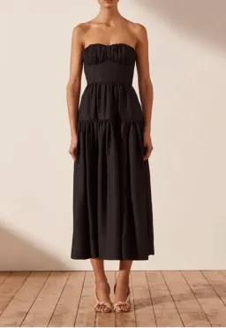 Shona Joy Morgan Midi Dress Black Size 6 for rent on The Volte - image 2