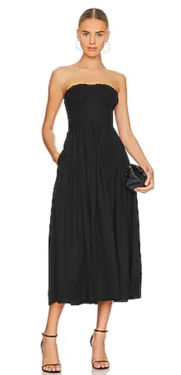 Shona Joy Morgan Midi Dress Black Size 6 for rent on The Volte - image 1