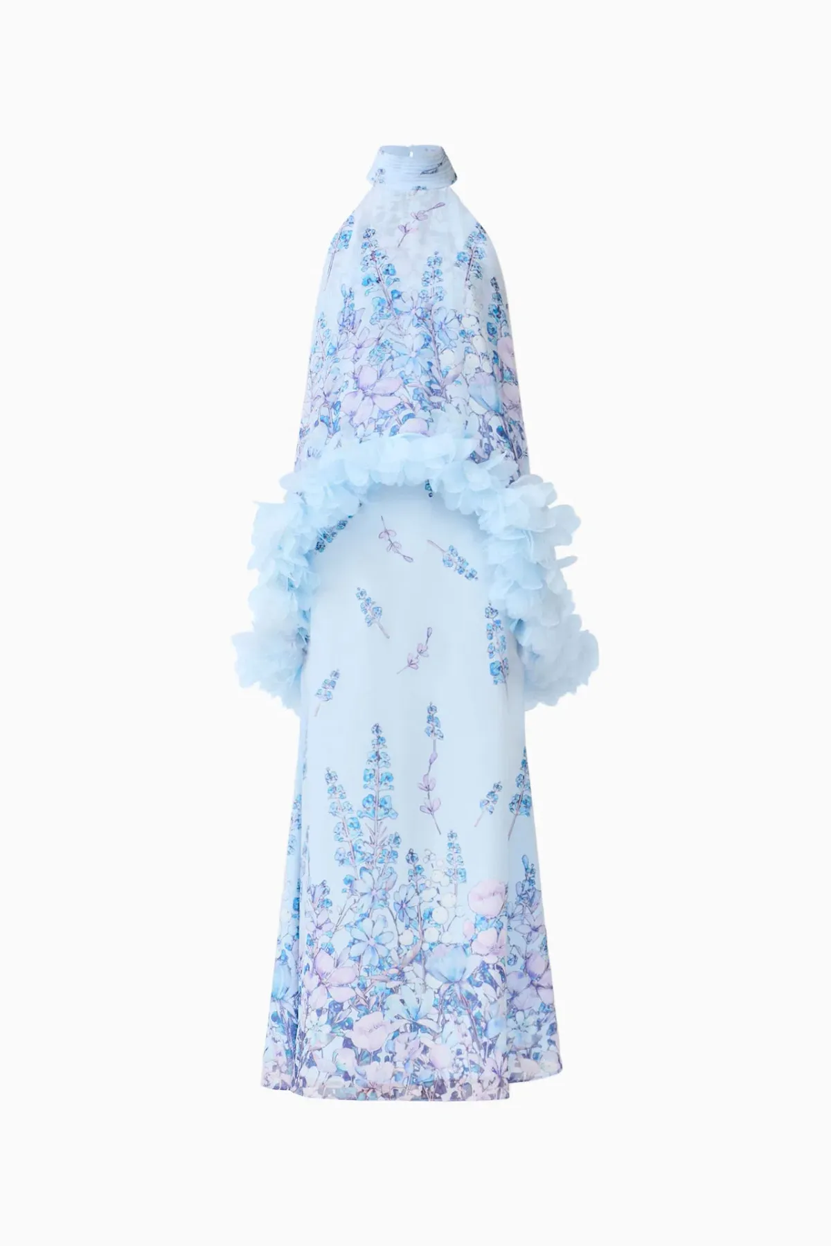Elliatt Tulsia Floral Cape Maxi Dress in Light Blue Size XXL / AU 16 - Image 4