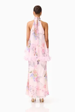 Elliatt Millie Tiered Maxi Gown in Pink Floral Size S / AU 8 for rent on The Volte - image 2