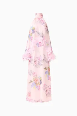 Elliatt Millie Tiered Maxi Gown in Pink Floral Size XS / AU 6 for rent on The Volte - image 4