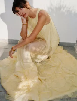 AJE Ecliptica Gown Butter Yellow Size 8 / Small for rent on The Volte - image 6