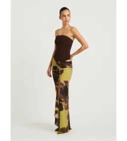 BENNI Rumi Maxi Dress Choc Botanica Size 8 AU / S for rent on The Volte - image 5