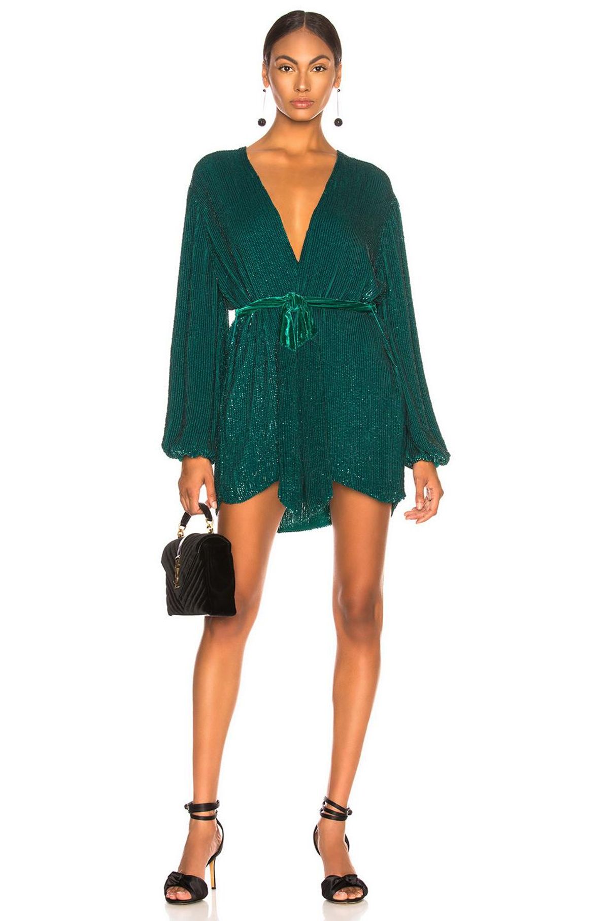 Retrofete Gabrielle Robe in Green Size 6 for rent on The Volte - main image