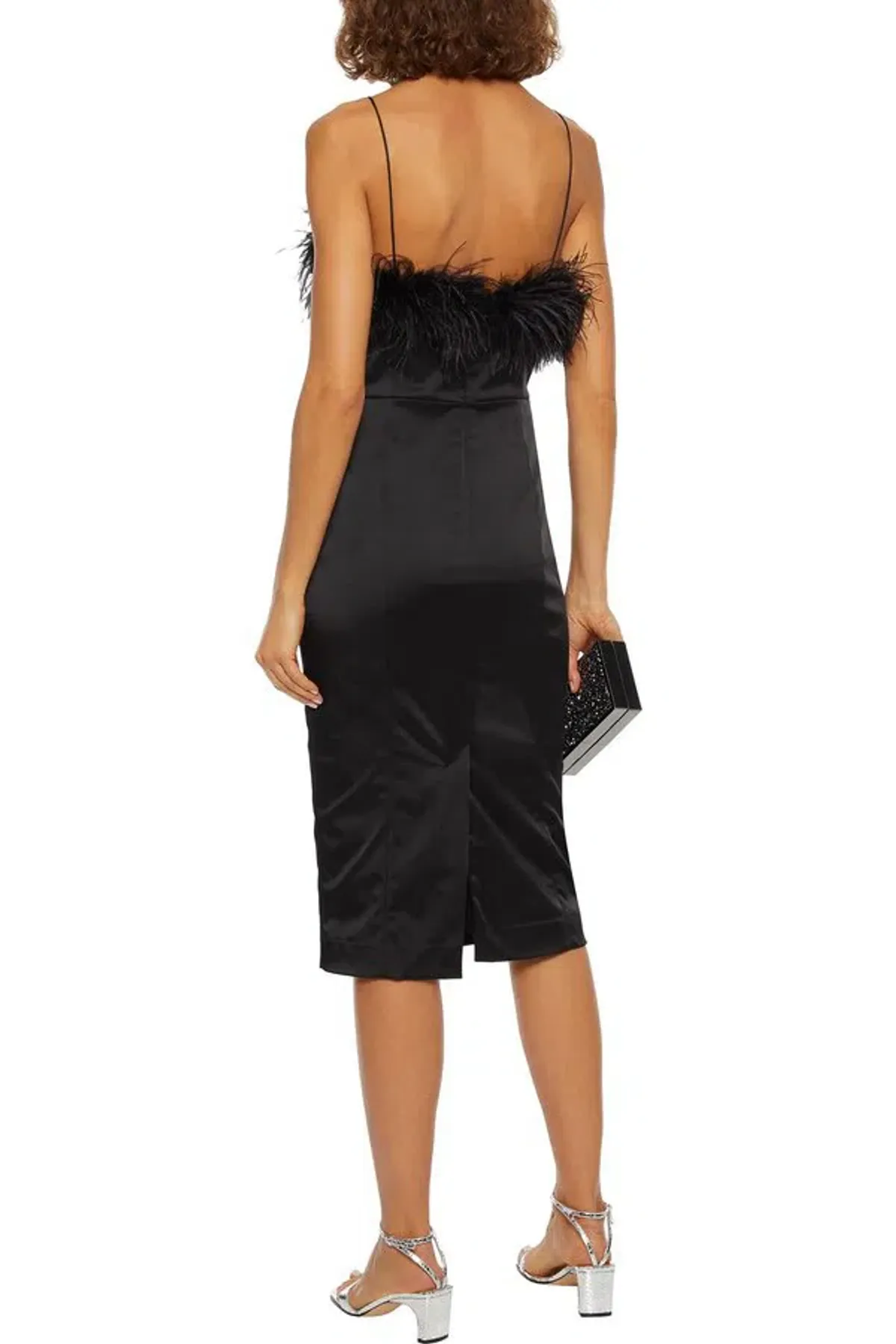 Veronica Beard Strapless Feather Dress Black Size 12 - Image 3