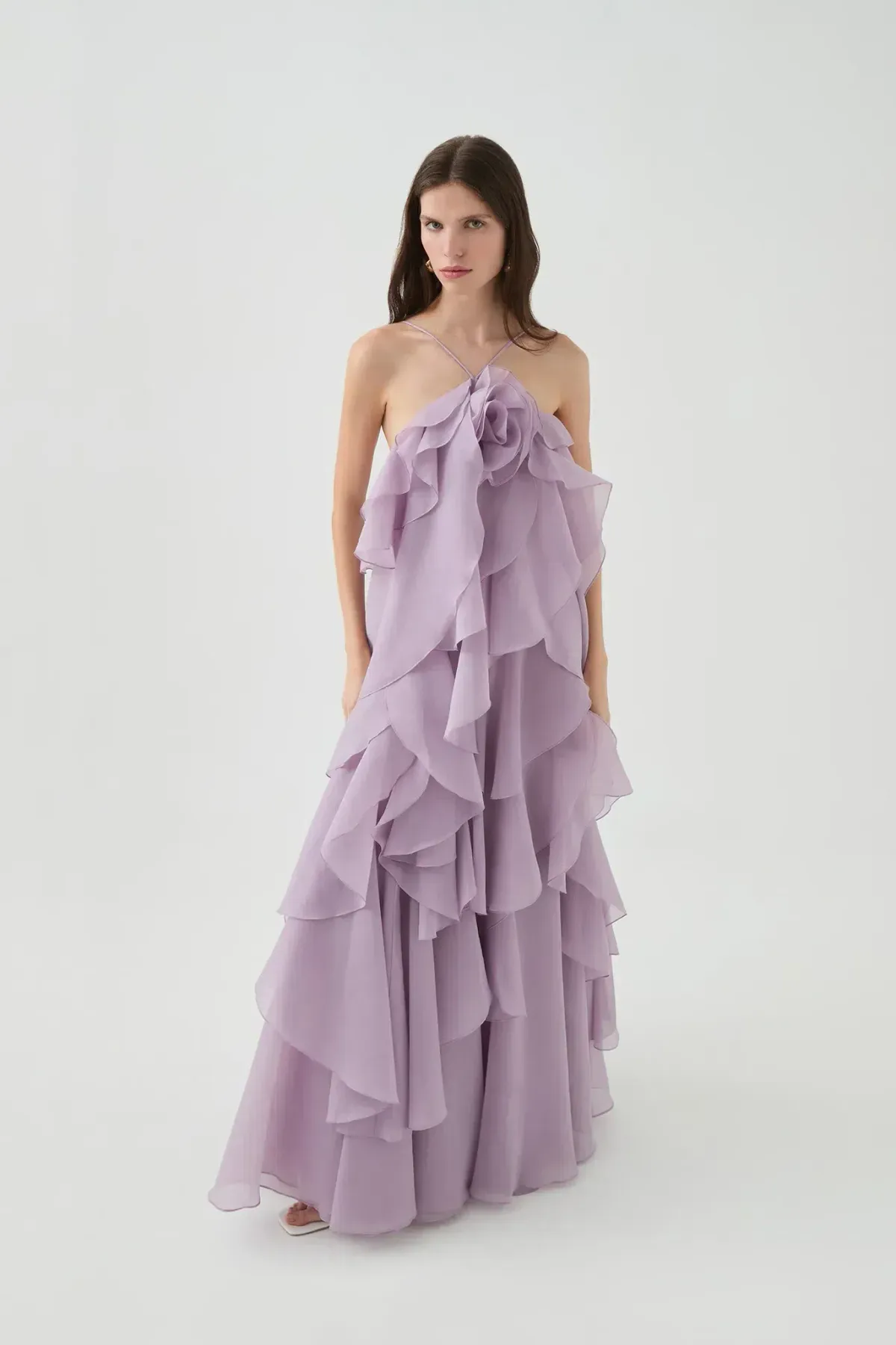 Aje Pandorea Layered Maxi Dress in Lilac Size 14 - Image 1