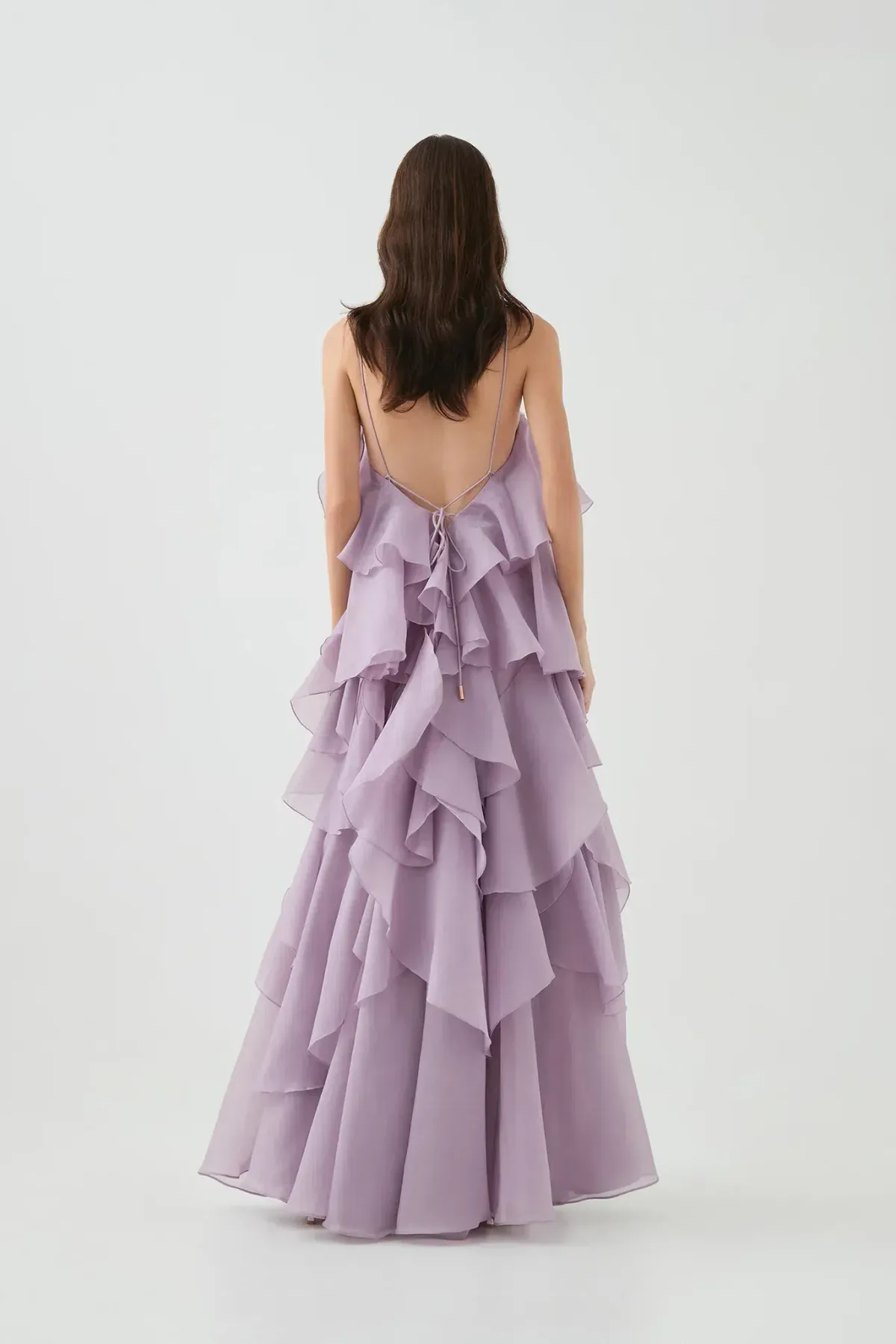 Aje Pandorea Layered Maxi Dress in Lilac Size 14 - Image 3