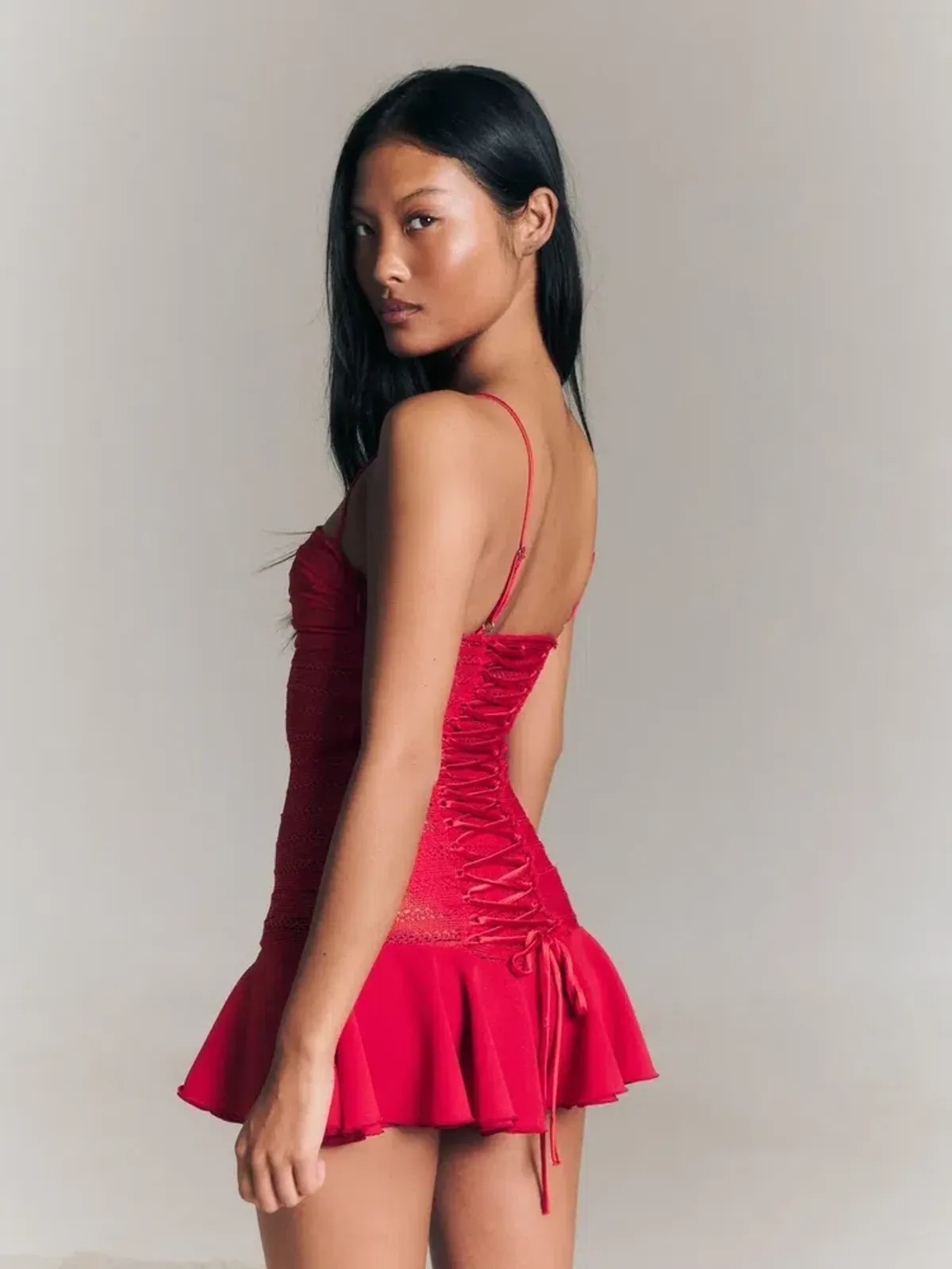 Cherie Attire Oriella red mini dress - Image 2