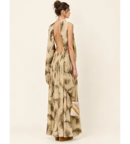 Zimmermann Ascent Burnout Halter Dress in Cream Feather Size 0/AU8 for rent on The Volte - image 2