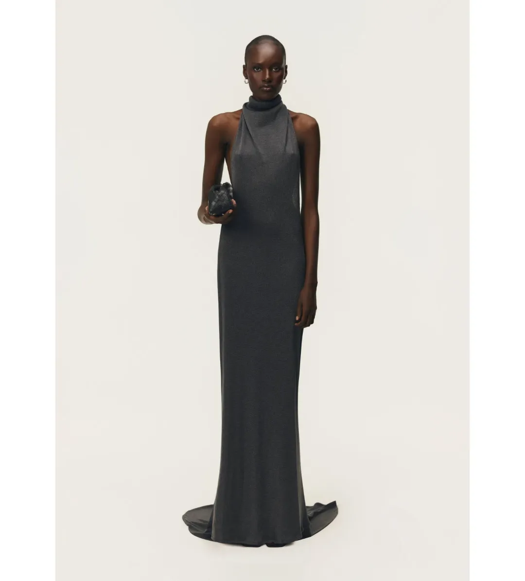 Arcina Ori Romy Dress With Train in Chrome Metallic Size AU8 for rent on The Volte - main image