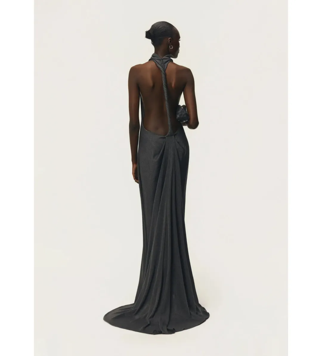Arcina Ori Romy Dress With Train in Chrome Metallic Size AU8 for rent on The Volte - main image