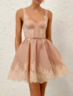Zimmermann Valiant Lace Trim Mini Dress s0 for rent on The Volte - image 1