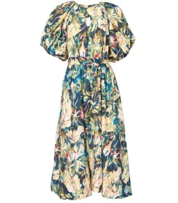 Acler Harlow Dress in Moody Floral Linen Size 8 for rent on The Volte - image 4