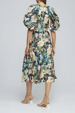 Acler Harlow Dress in Moody Floral Linen Size 8 for rent on The Volte - image 6