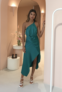 One Fell Swoop Harlequin Dress in Jade for rent on The Volte - image 1