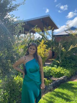 One Fell Swoop Harlequin Dress in Jade for rent on The Volte - image 2
